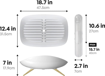 Premium Self-Draining Dish Drainer | Minimalist Anti-Rust Rack 🍽️