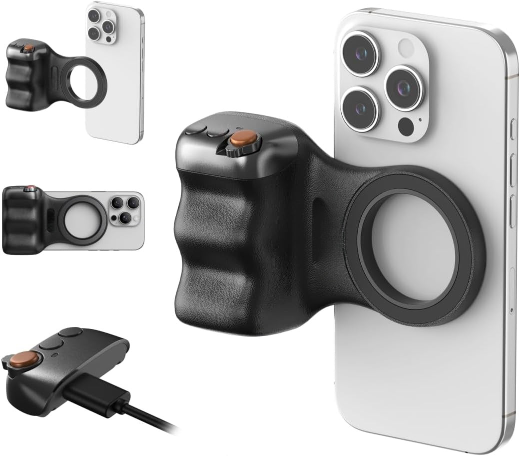 Magnetic Camera Grip & Shutter for iPhone/Android 📸