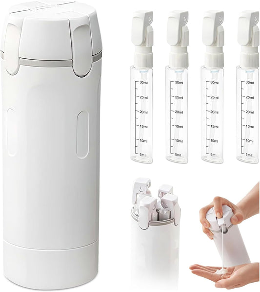 4-in-1 Leak-Proof Travel Dispenser | Compact Refillable Bottle Set ✈️🧴
