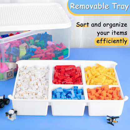2 Pack Toy Storage Box | With Building Block Baseplate Lid 🧱
