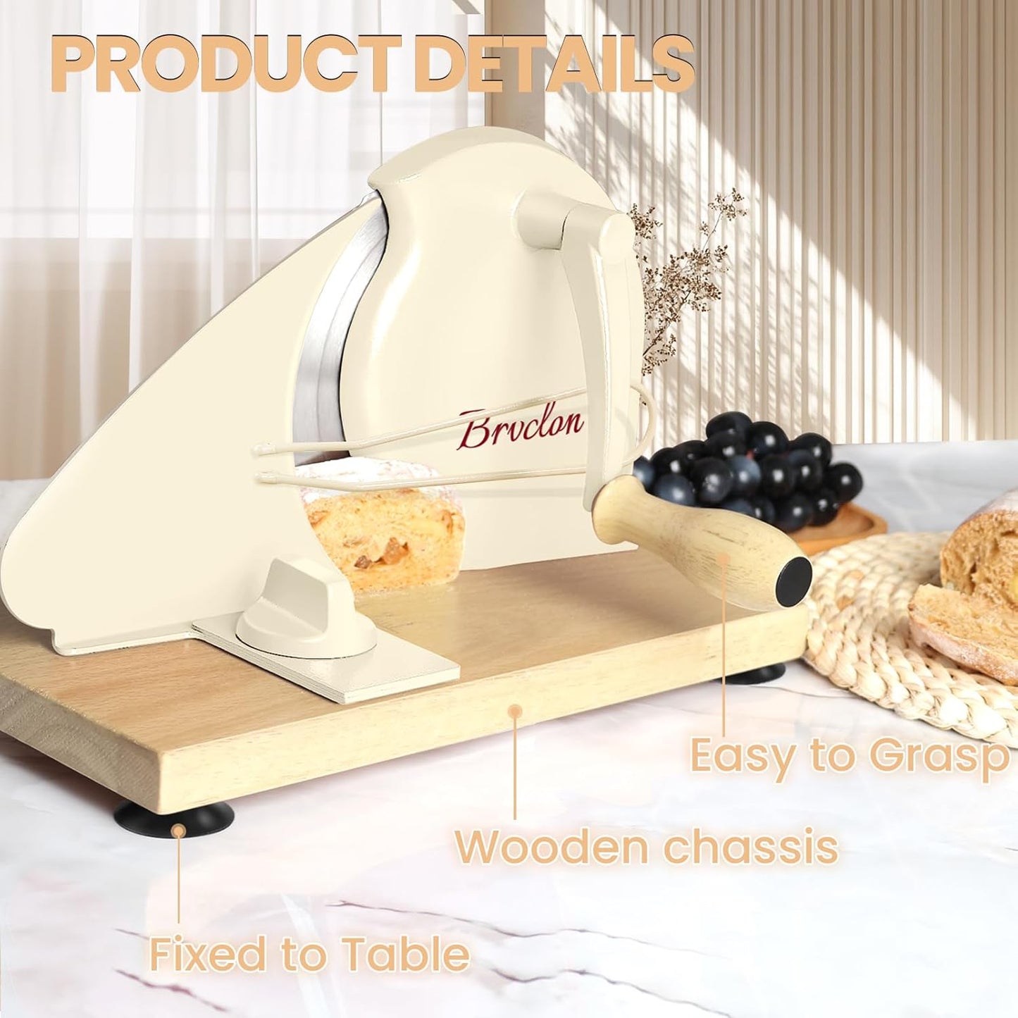 Artisan Hand-Crank Bread Slicer | Adjustable Thickness for Sourdough 🍞
