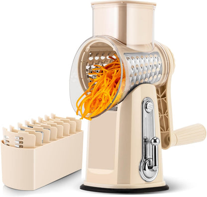 5-in-1 Rotary Drum Grater | Cheese & Vegetable Slicer 🥗