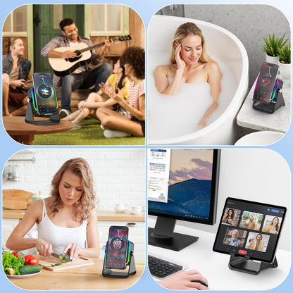 5-in-1 Induction Speaker | No Bluetooth Needed Phone Stand 🎵