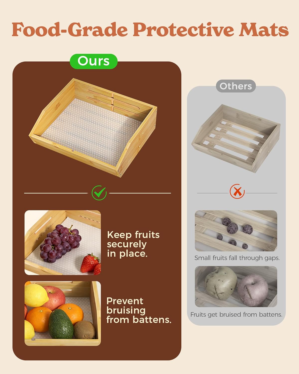 3-Tier Fruit Basket - XL Kitchen Countertop Organizer 🍎🌿