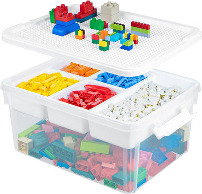 2 Pack Toy Storage Box | With Building Block Baseplate Lid 🧱
