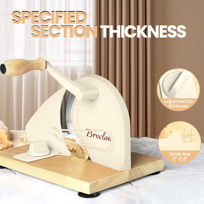 Artisan Hand-Crank Bread Slicer | Adjustable Thickness for Sourdough 🍞