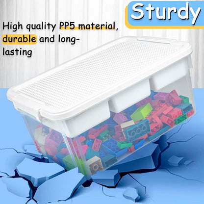 2 Pack Toy Storage Box | With Building Block Baseplate Lid 🧱