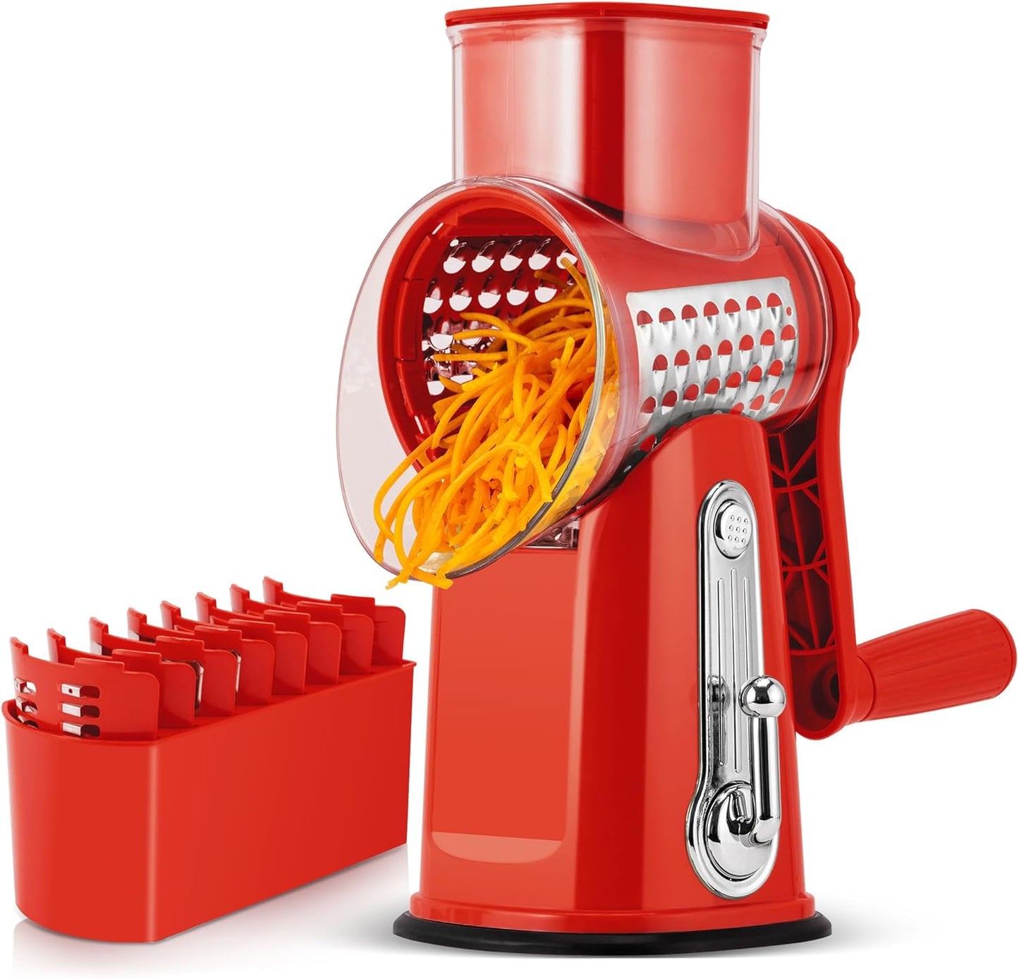 5-in-1 Rotary Drum Grater | Cheese & Vegetable Slicer 🥗