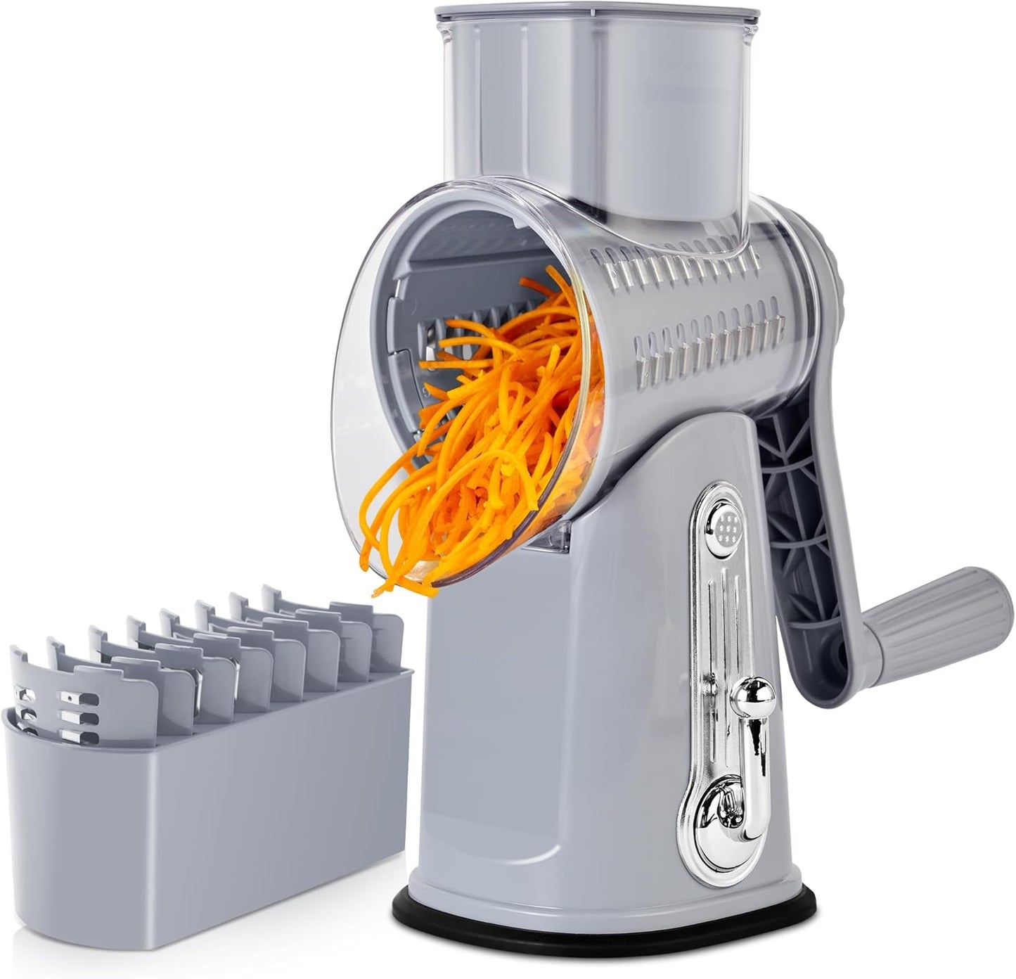 5-in-1 Rotary Drum Grater | Cheese & Vegetable Slicer 🥗
