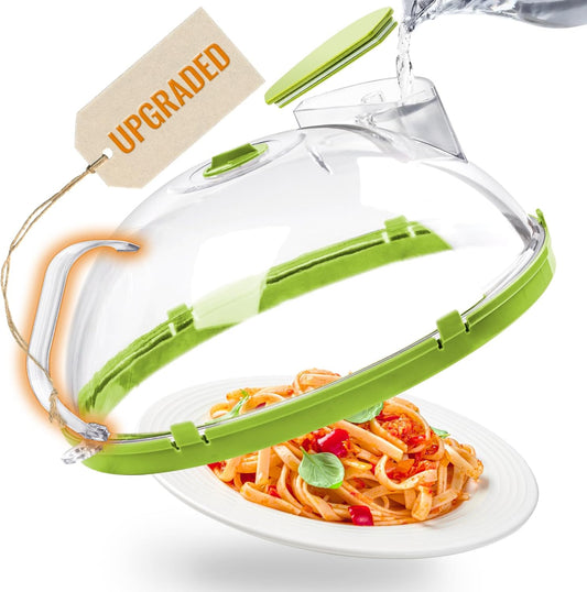 Anti-Splatter Microwave Cover | With Steam Moisture Box 🥘