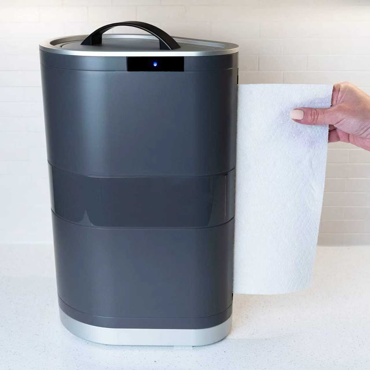 Smart Touchless Paper Towel Dispenser | Countertop Gray 🖐️✨