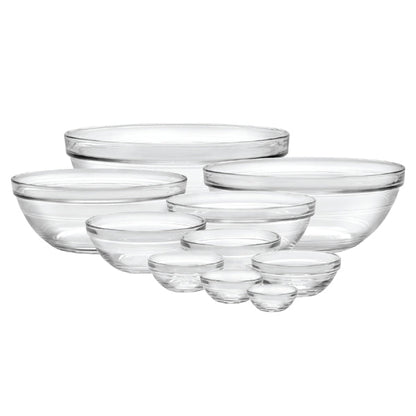 10 pc Clear Bowl Stackable Set
