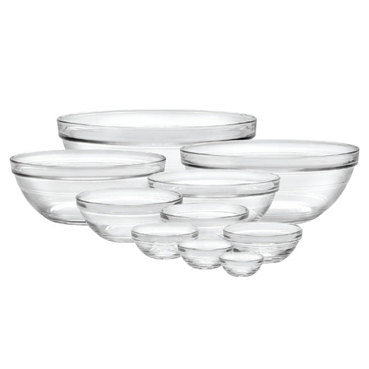 10 pc Clear Bowl Stackable Set