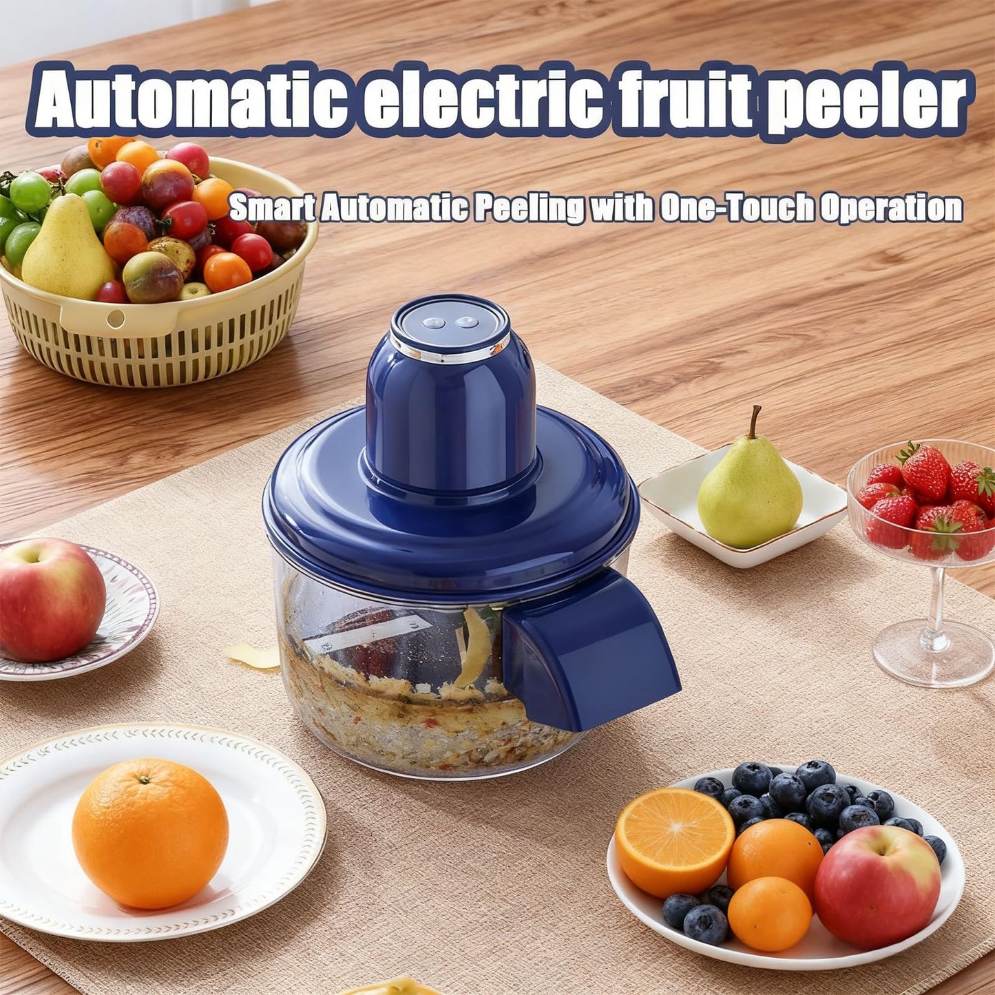 💥3-in-1 Automatic Fruit & Garlic Peeler 🍇🧄