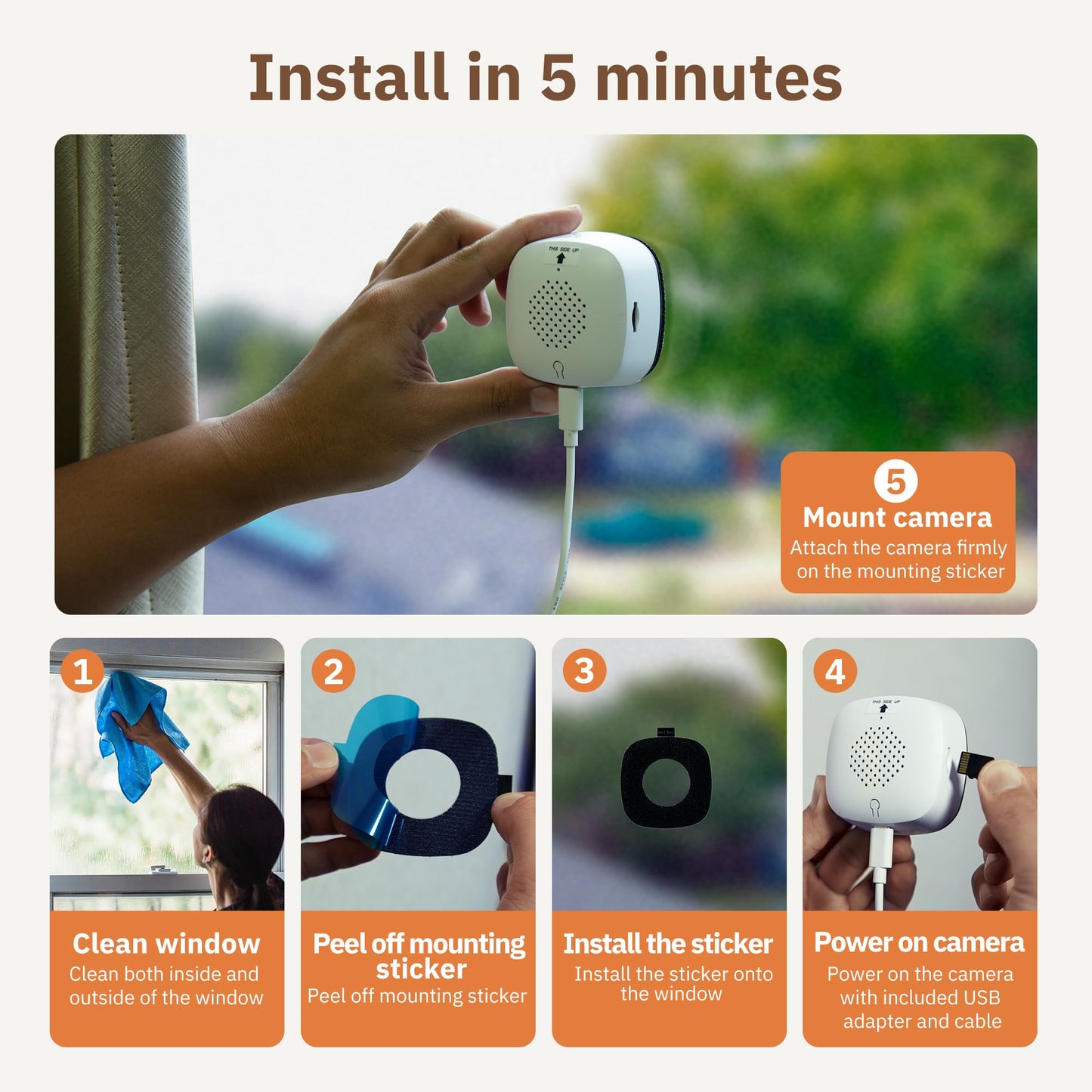 2K Window Security Camera | 5G/2.4GHz WiFi Indoor Home Monitor 🛡️