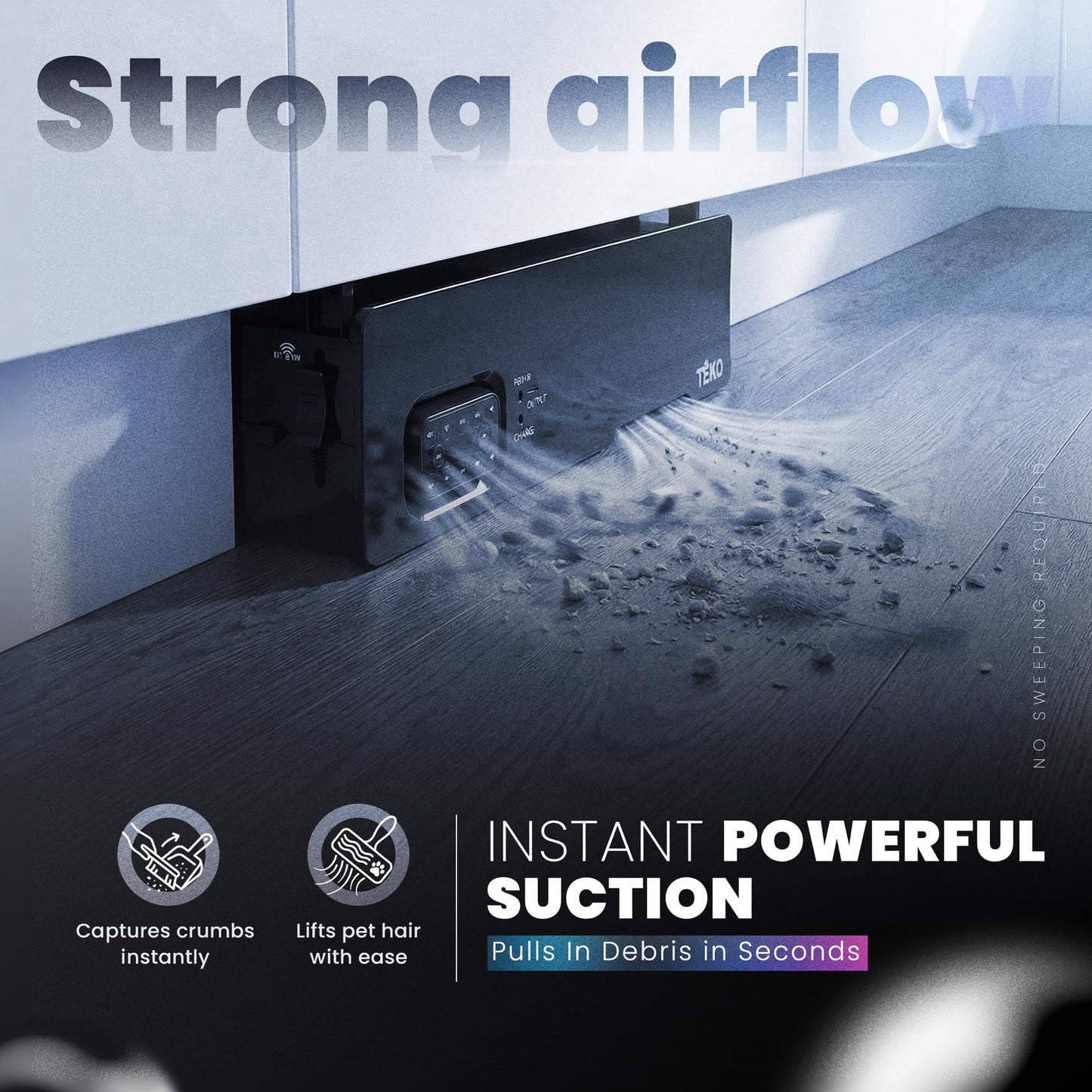 Smart Kick-Vac | Automatic Under-Cabinet Dustpan 🧹