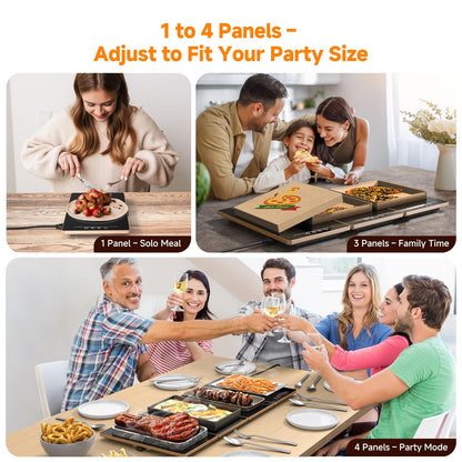 🥘Modular Electric Warming Tray | Premium Glass Buffet Server