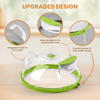 Anti-Splatter Microwave Cover | With Steam Moisture Box 🥘