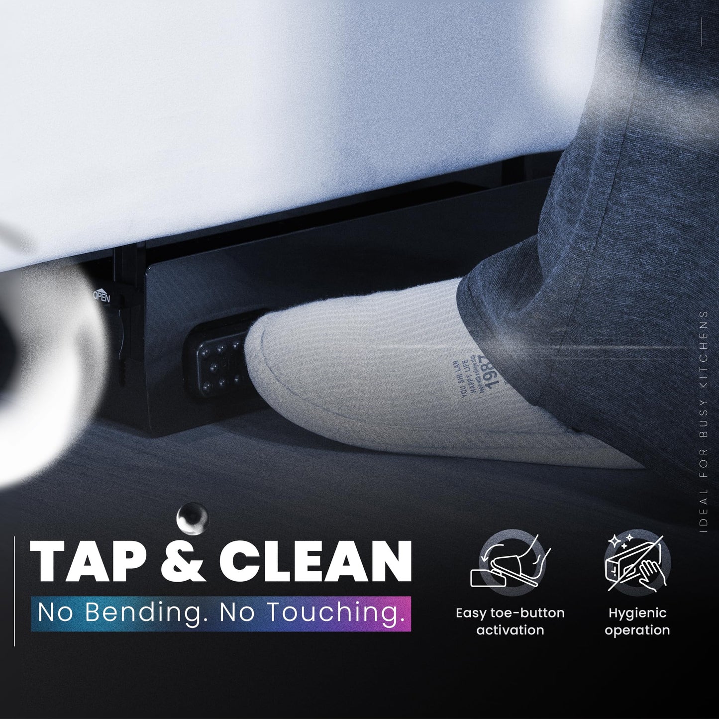 Smart Kick-Vac | Automatic Under-Cabinet Dustpan 🧹