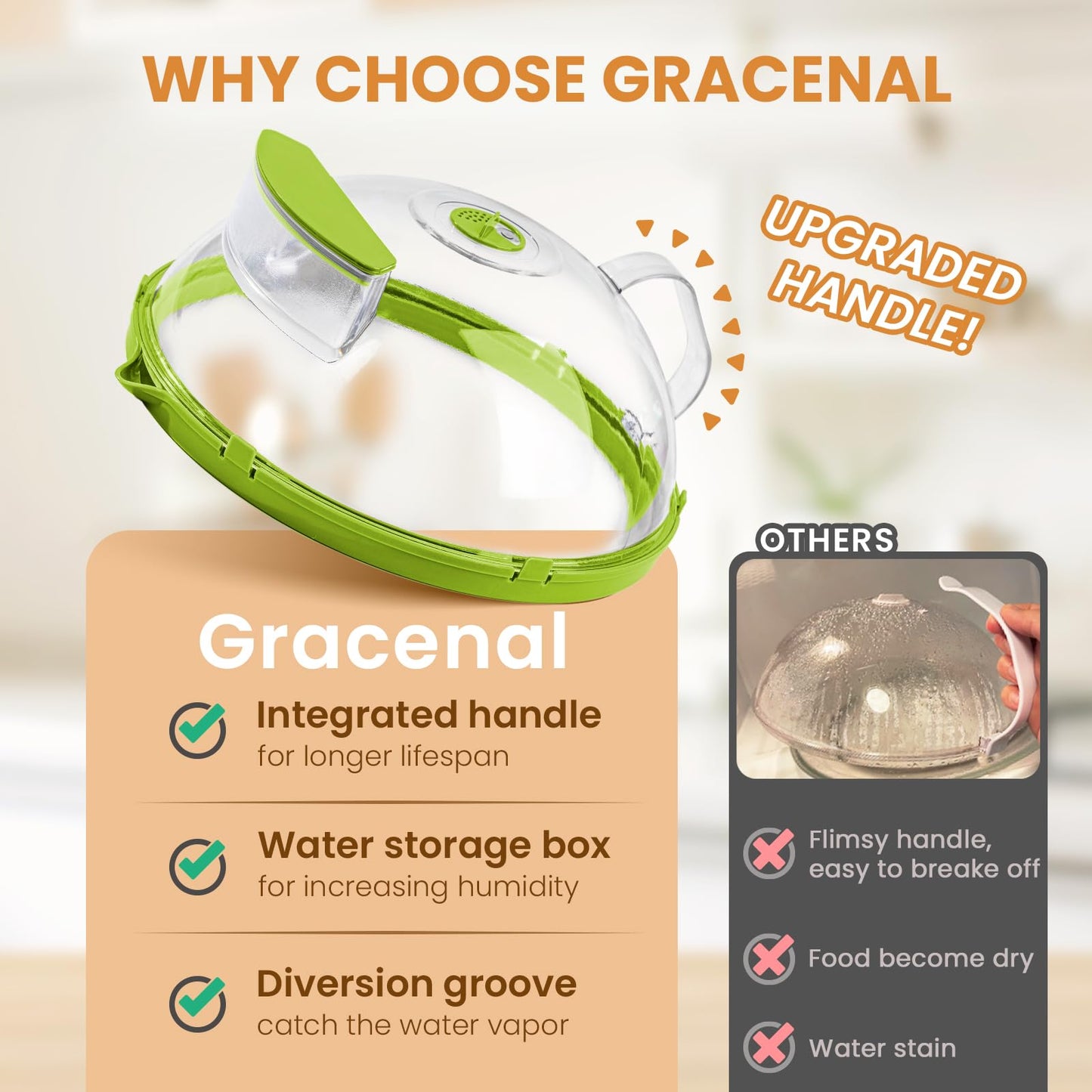 Anti-Splatter Microwave Cover | With Steam Moisture Box 🥘