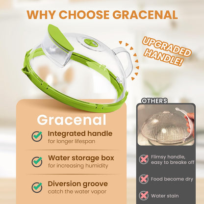 Anti-Splatter Microwave Cover | With Steam Moisture Box 🥘