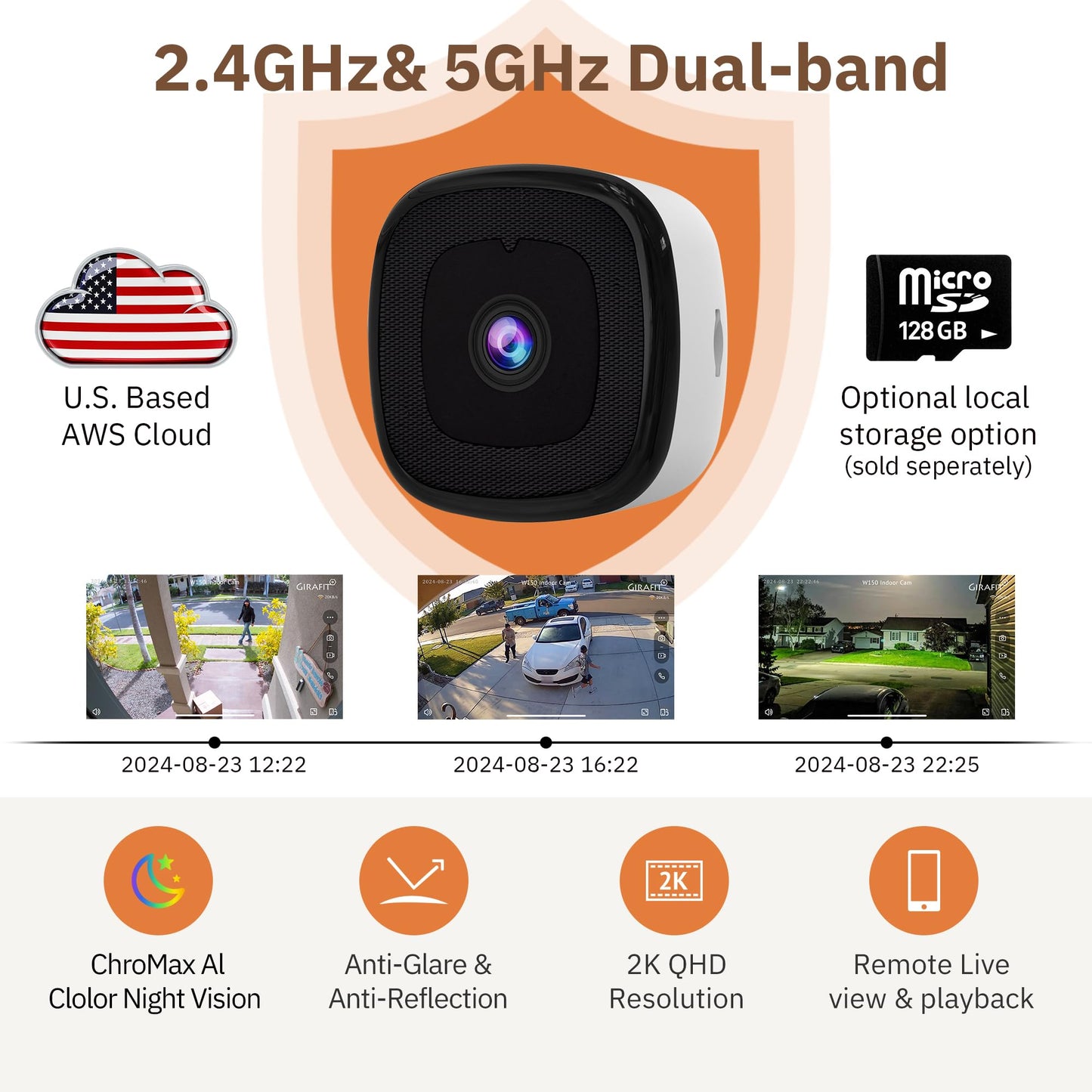 2K Window Security Camera | 5G/2.4GHz WiFi Indoor Home Monitor 🛡️