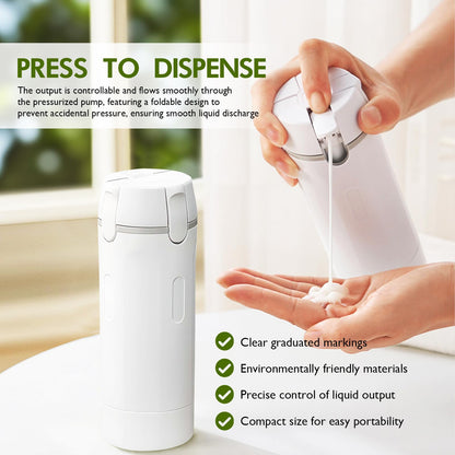 4-in-1 Leak-Proof Travel Dispenser | Compact Refillable Bottle Set ✈️🧴