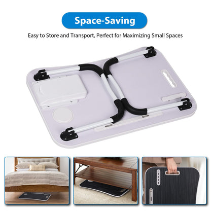 Foldable Laptop Bed Desk | Portable Lap Table with USB Ports & Drawer 💻