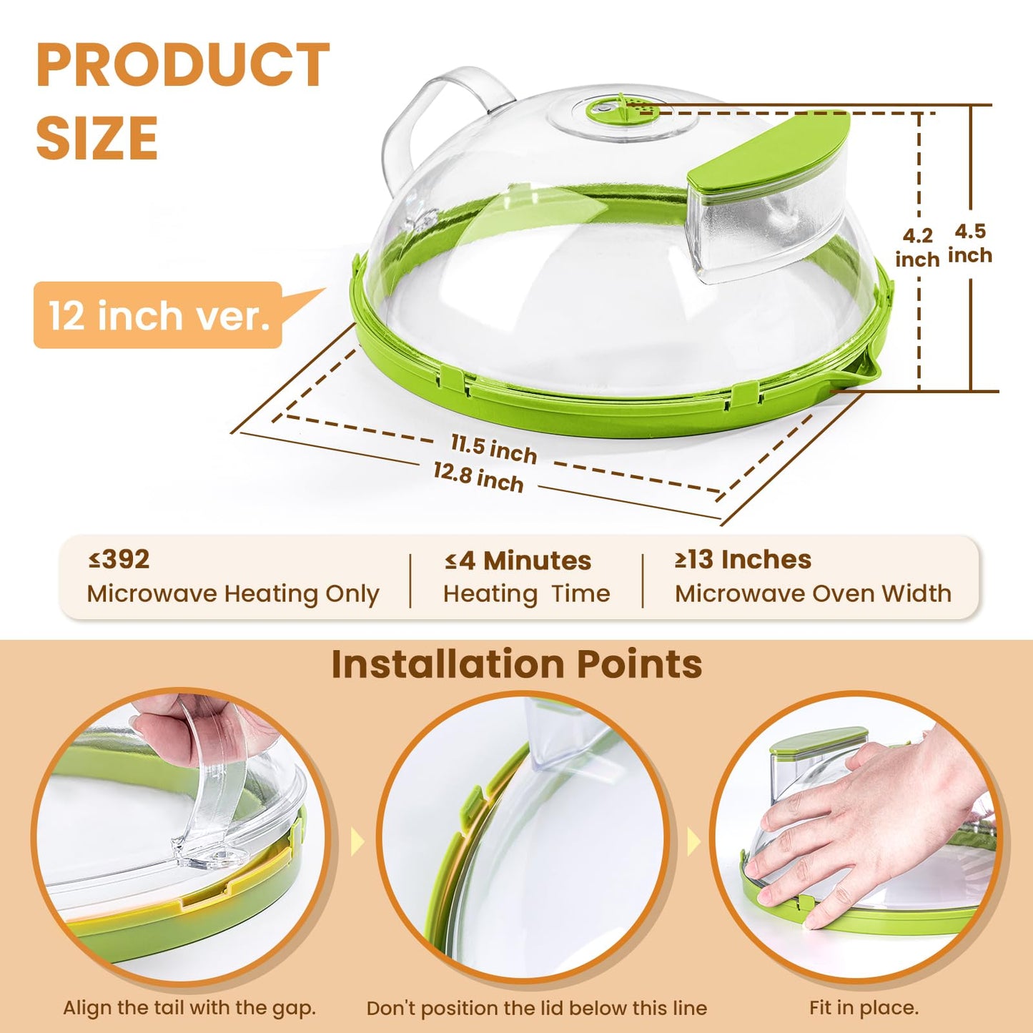 Anti-Splatter Microwave Cover | With Steam Moisture Box 🥘