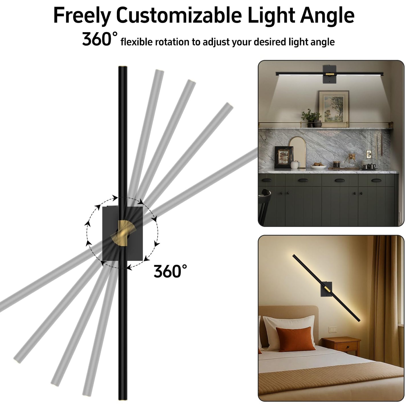 Wireless Wall Sconces | Rechargeable & No-Drill Lighting (10000mAh) 💡