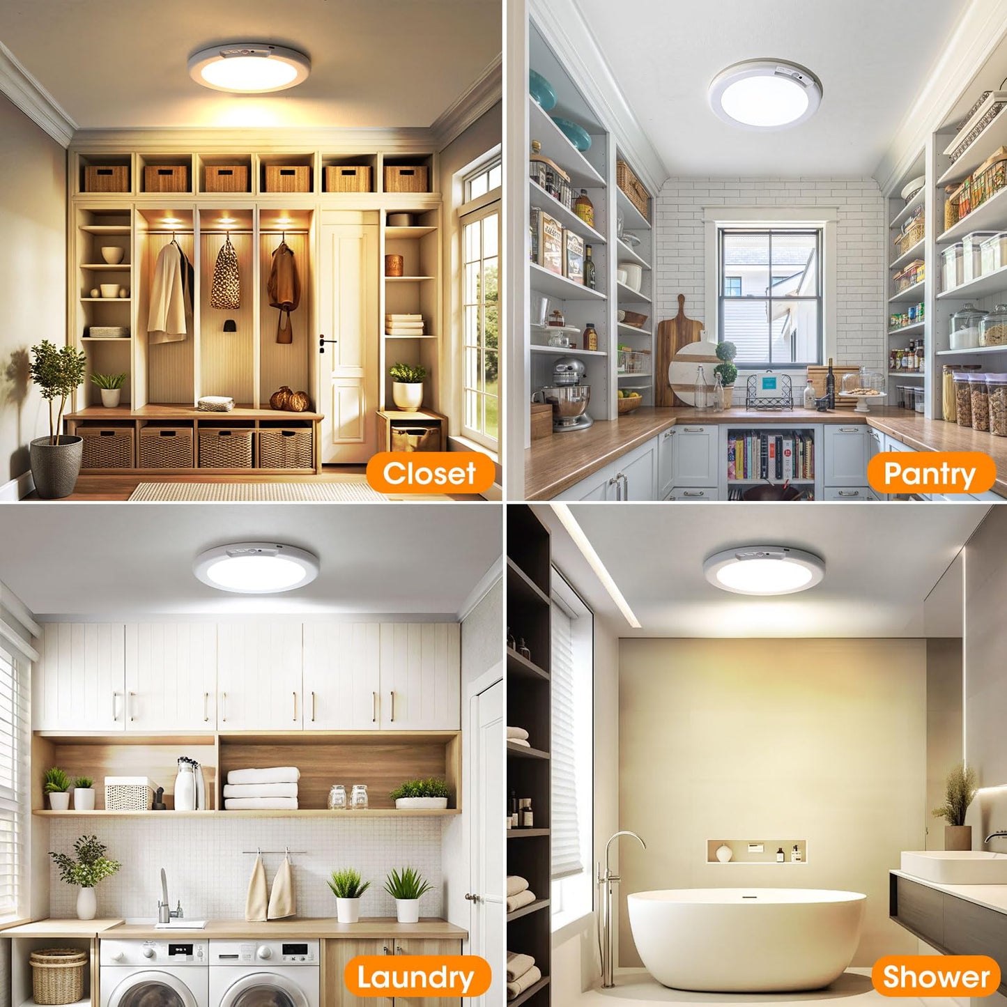 Wireless Motion Sensor Ceiling Light | Rechargeable & No-Drill 💡