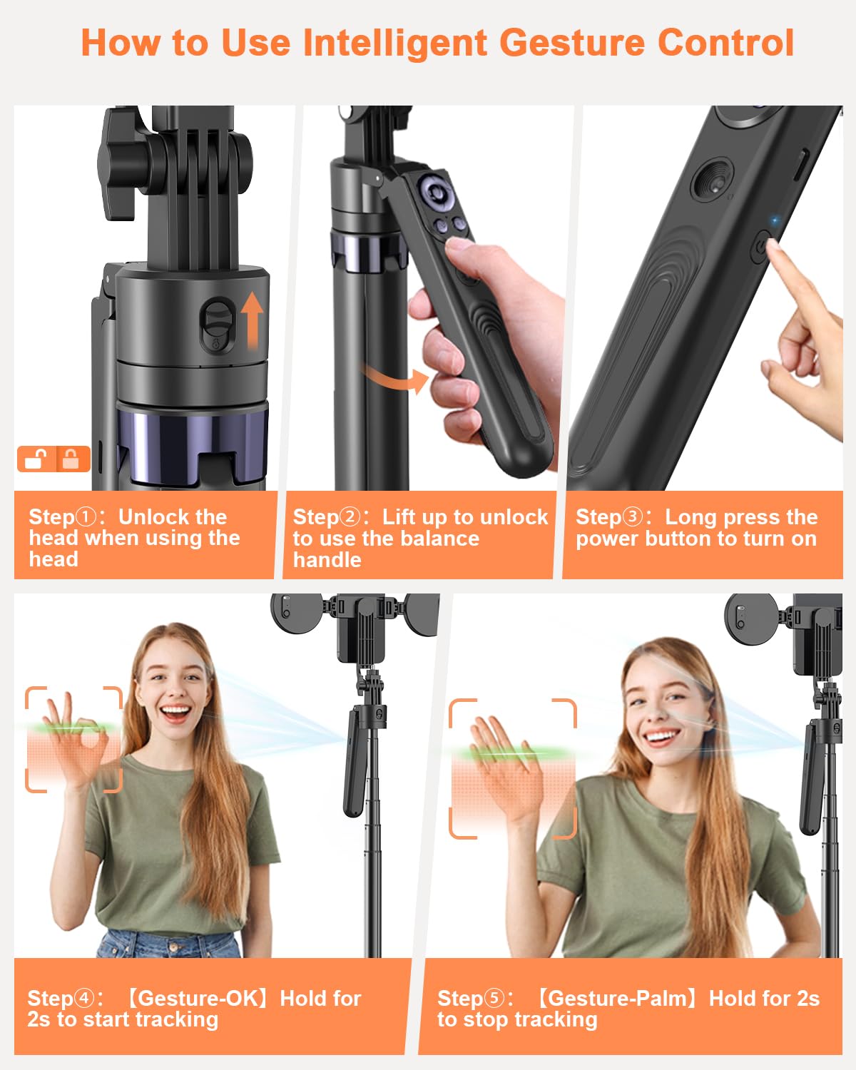 AI Smart Face Tracking Tripod | 360° Rotating Stand with Fill Light 📸✨
