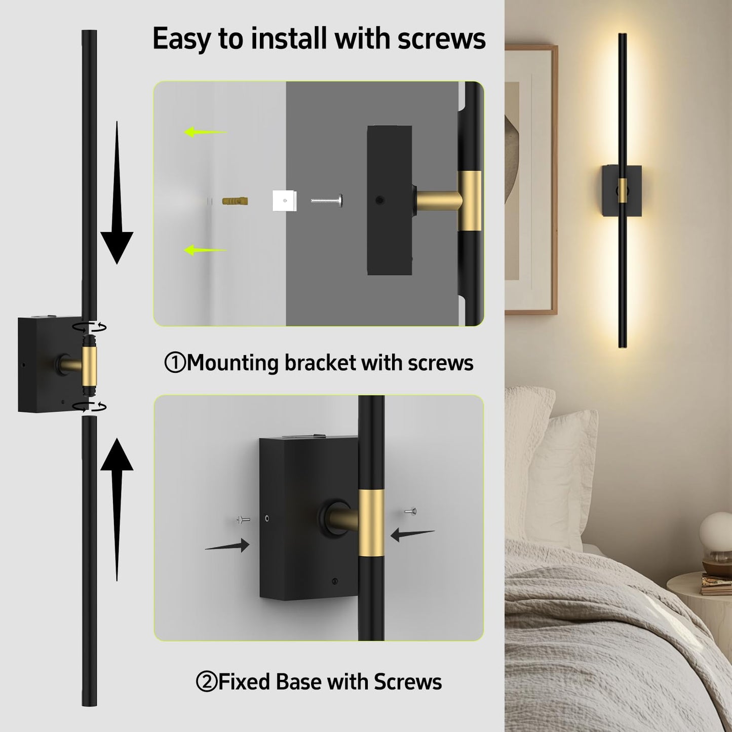 Wireless Wall Sconces | Rechargeable & No-Drill Lighting (10000mAh) 💡
