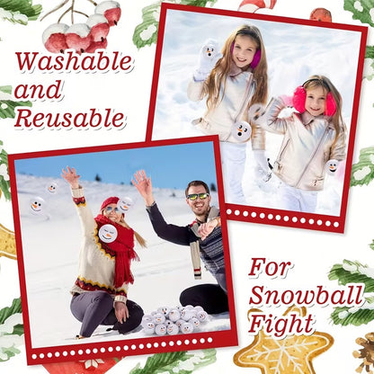 12/24pcs Christmas Snowman Squeezing Balls - Squishy Toys with Expressive Eyes, Nose, Mouth - Soft Squeezable Balls for Christmas Party Favors, Sock Fillerschristmas Stocking Stuffers, Christmas Stocking Stuffers